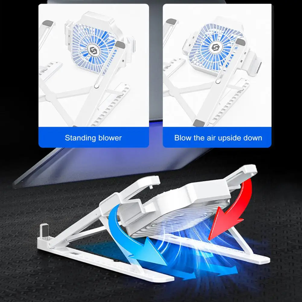 Adjustable Laptop Bracket Ergonomic Laptop Stand with Fan Portable Height Adjustable Riser Bracket for High Stability for Work