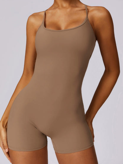 Quick-Drying Nude Feel Hip Lifting Women's Summer Running Sling One-Piece