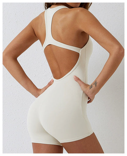 Air Chest Pad Bum Lift Shorts Yoga Bodysuit