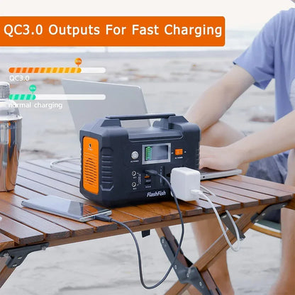 For Outdoor Emergency Supply Battery Camping TV Drone Laptop 230V Portable Power Station 200W Solar Generator 151WH AC